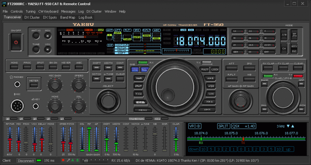 FT2000RC, showing the FT-950 faceplate.